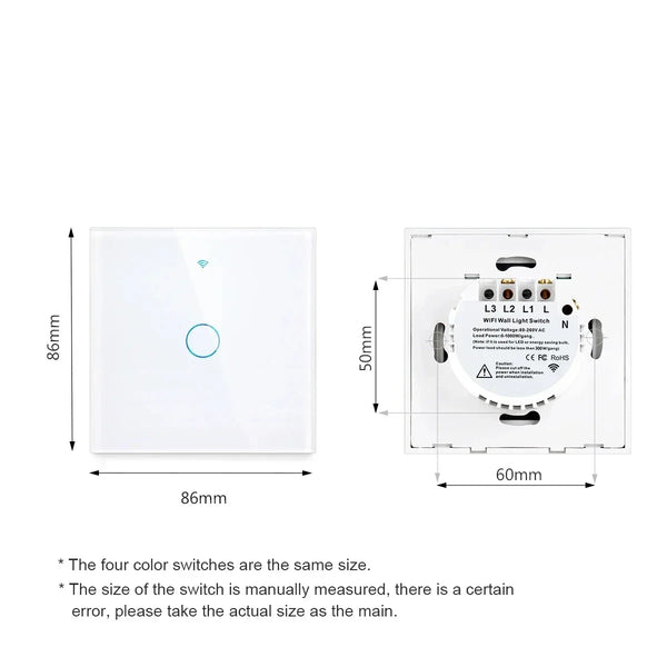 Smart WiFi Touch Light Switch
